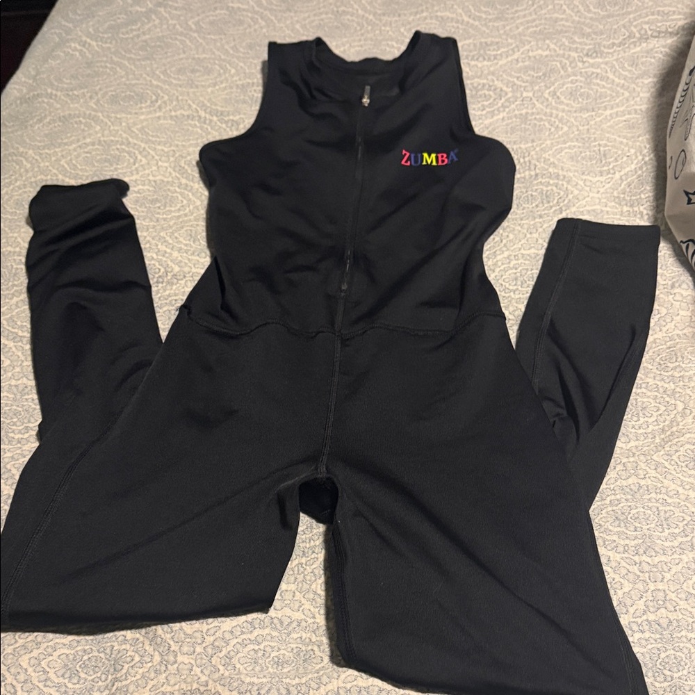 Zumba Fitness Black Sleeveless Jumpsuit